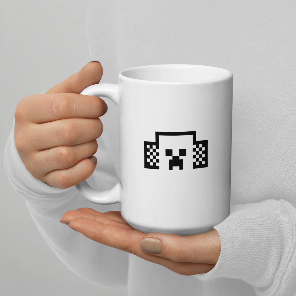 Minecraft Tuned In Creeper White Mug - Image 9