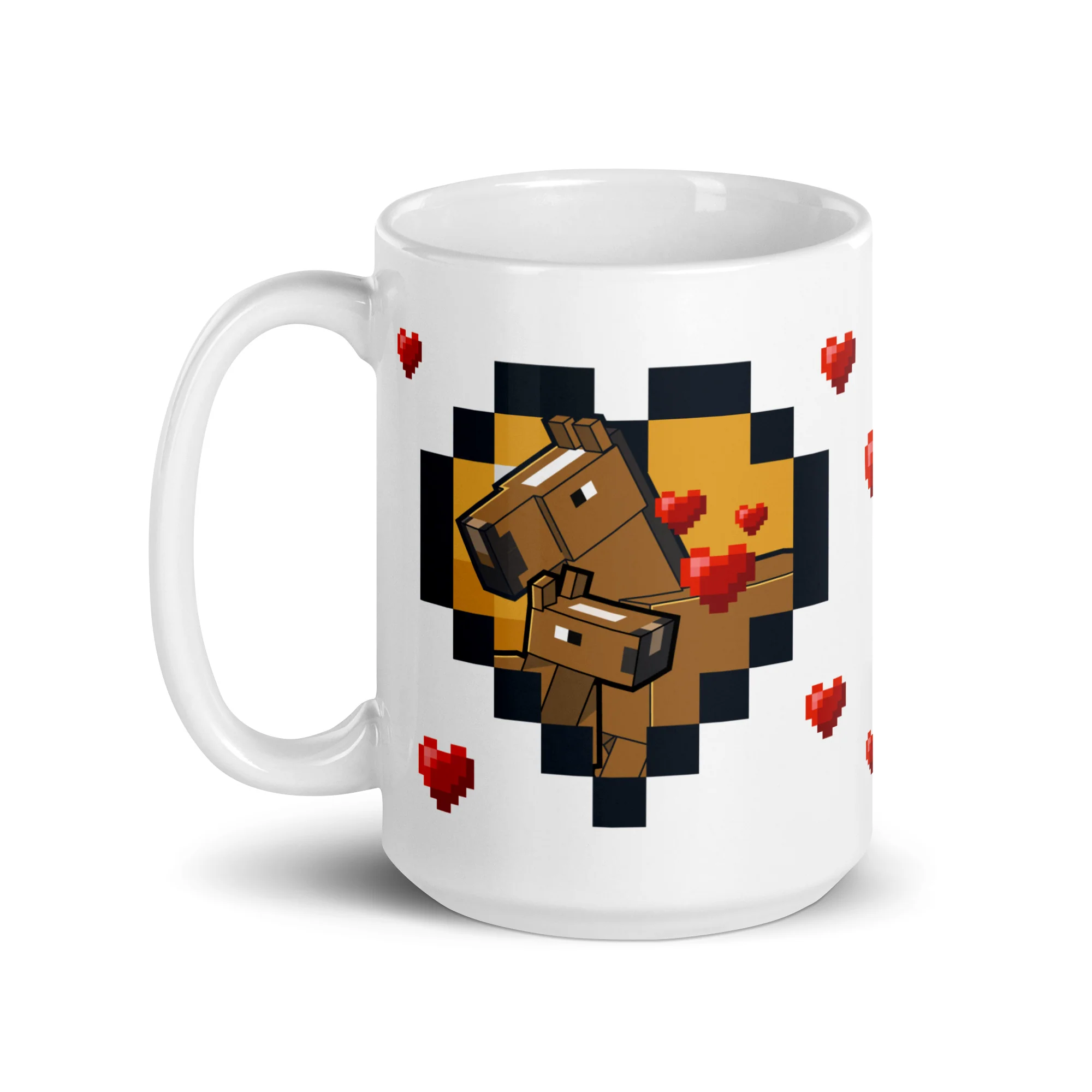 Minecraft White Mug Horse Love - Image 4