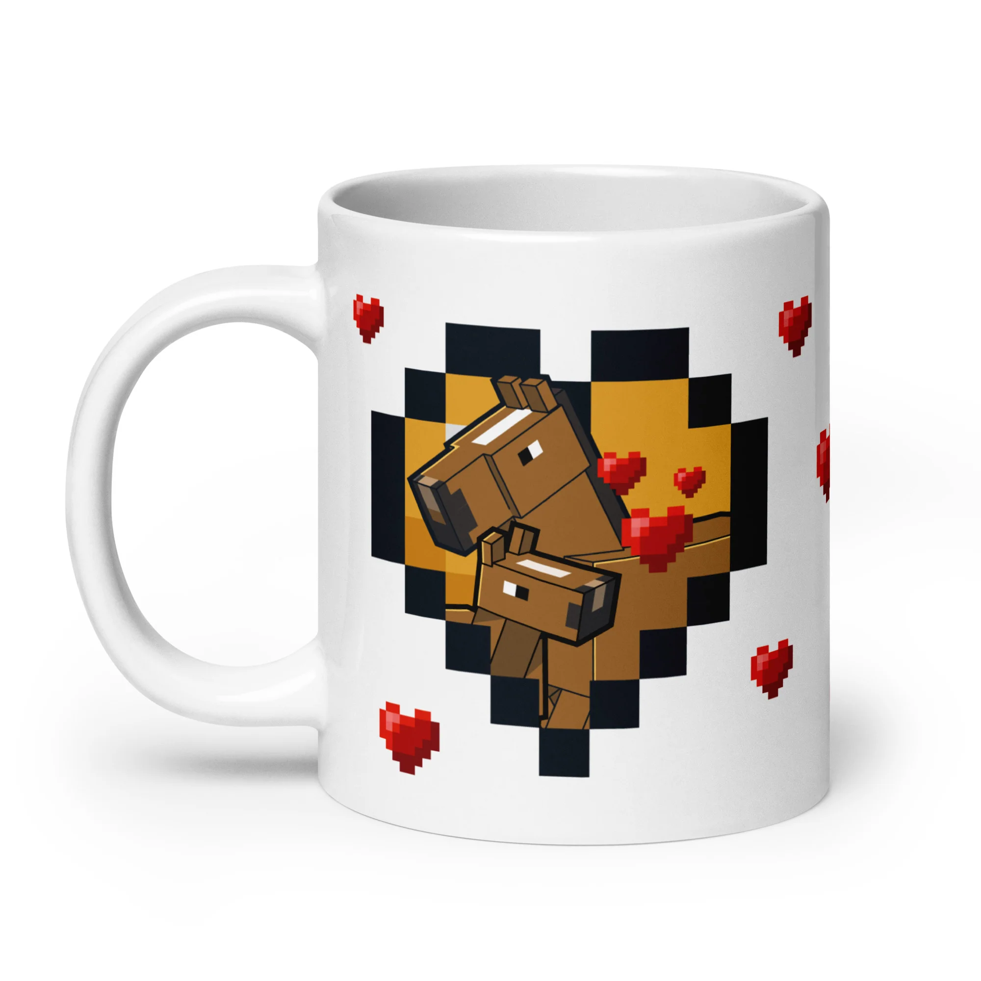 Minecraft White Mug Horse Love - Image 5