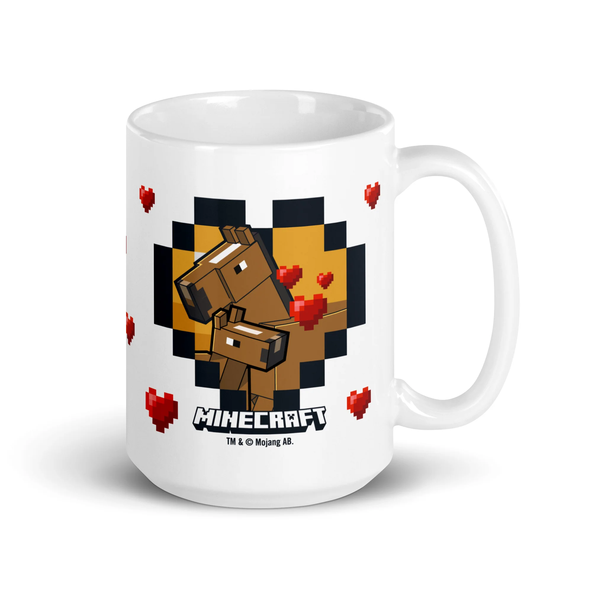 Minecraft White Mug Horse Love - Image 6