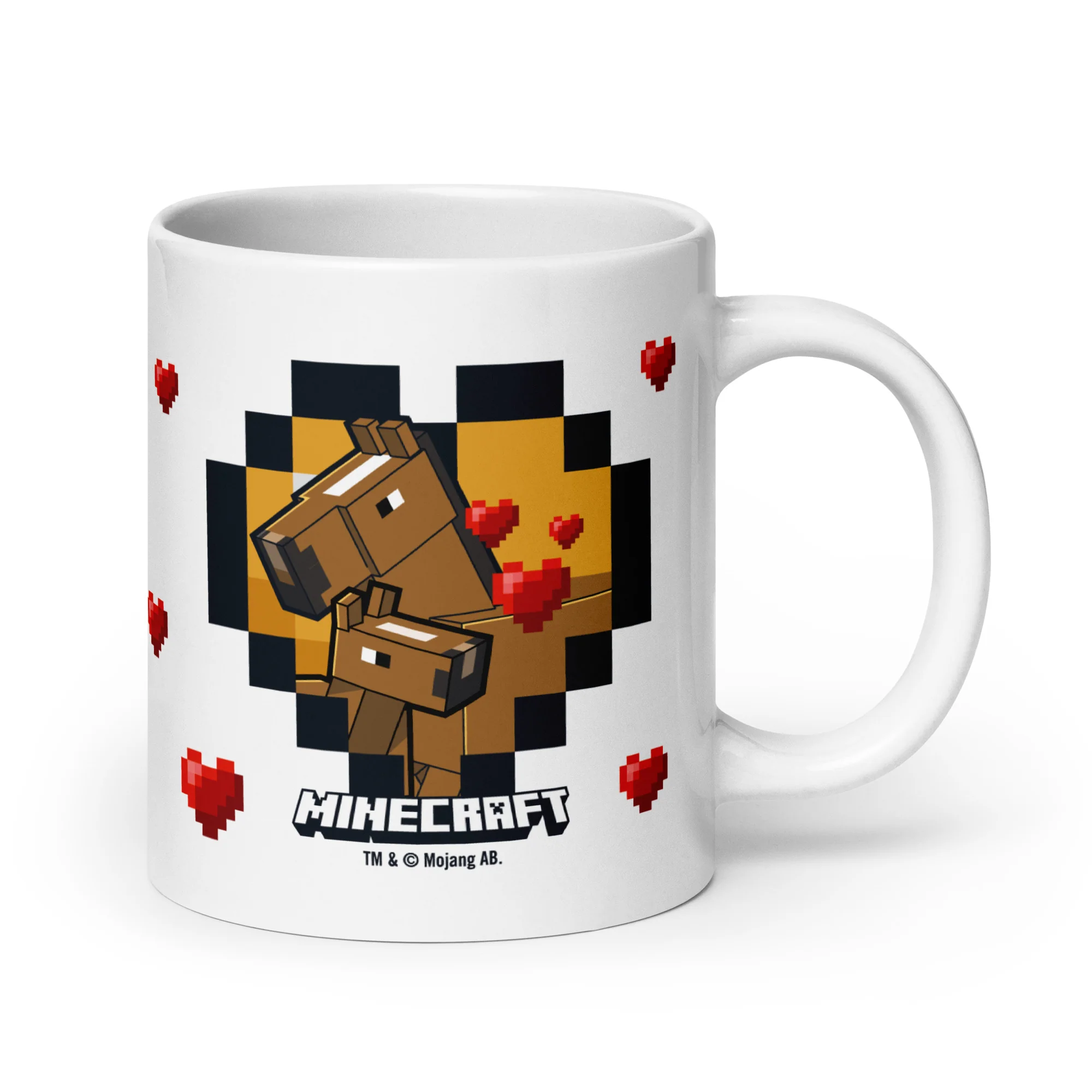 Minecraft White Mug Horse Love - Image 8