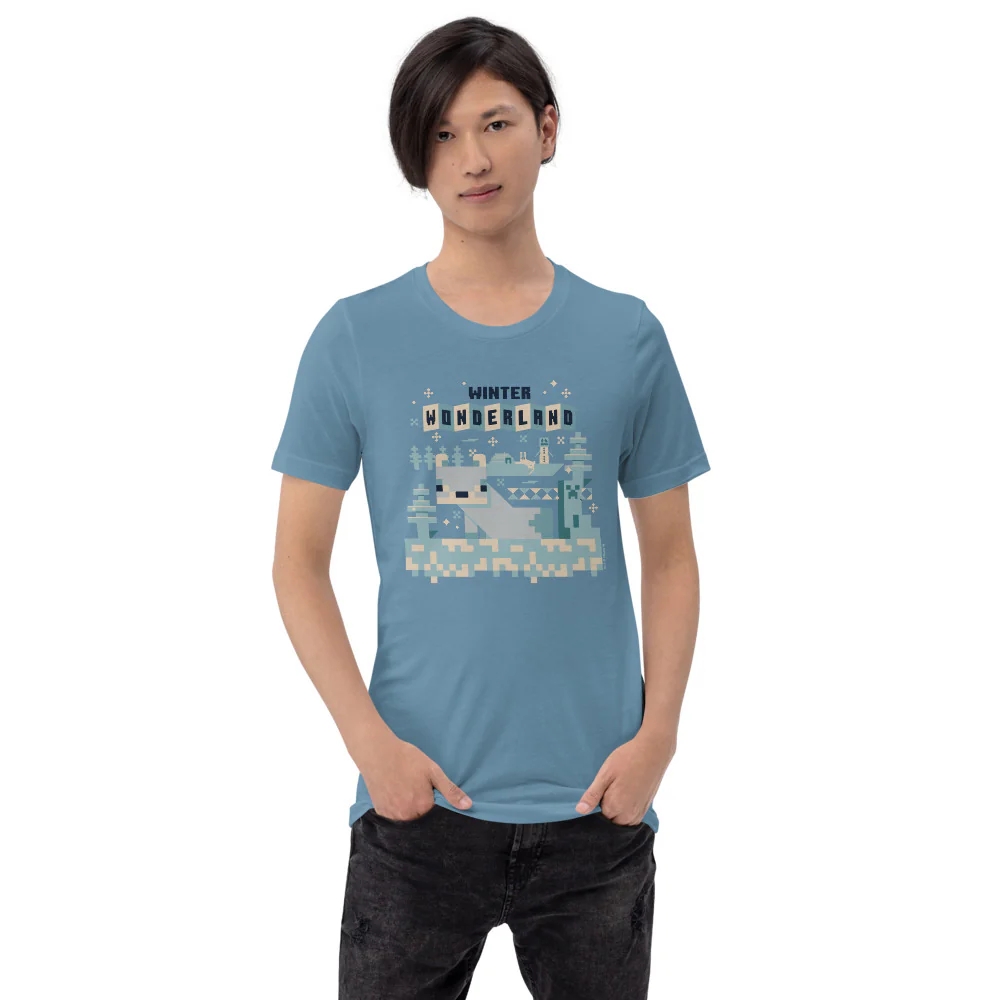 Minecraft Winter Wonderland Adult T-Shirt - Image 3