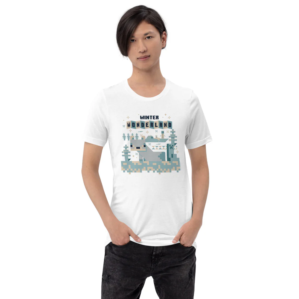 Minecraft Winter Wonderland Adult T-Shirt - Image 7