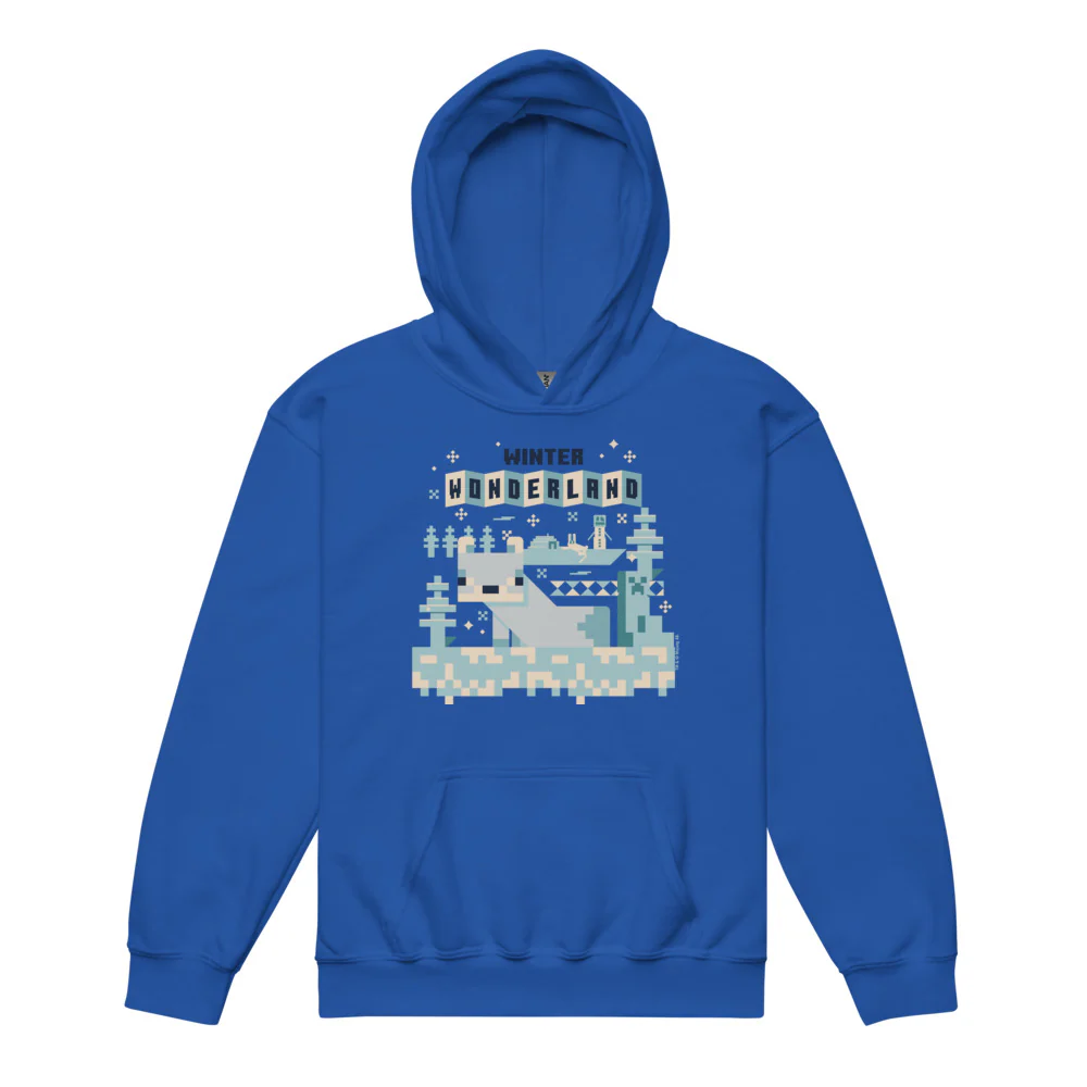 Minecraft Winter Wonderland Kids Hoodie