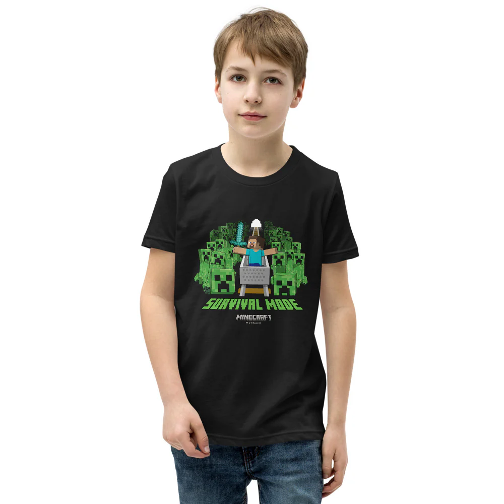 Mnecraft Creeper Mines Kids T-Shirt - Image 3
