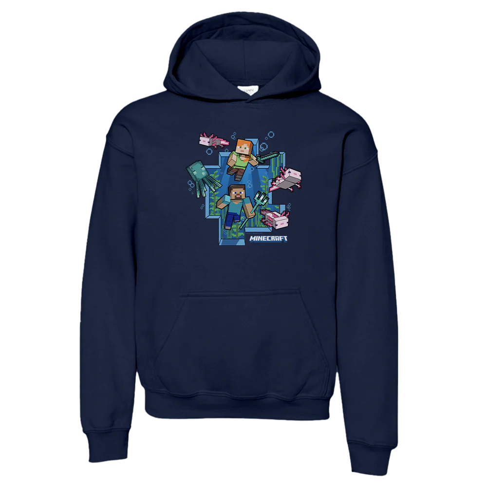 Minecraft Underwater Kids Hoodie